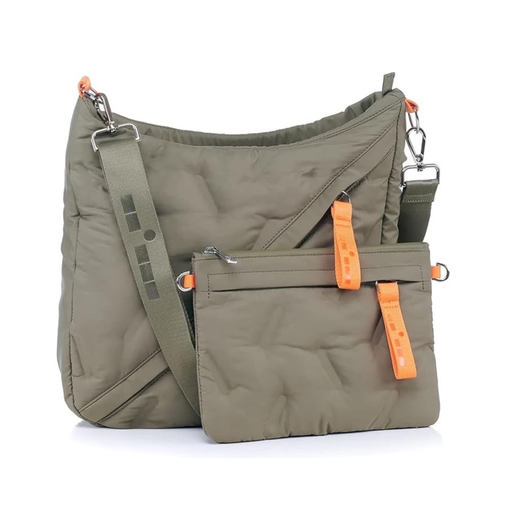 Go Dash Dot Quilted‎ purse tech style green Crossbody